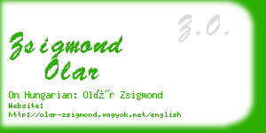 zsigmond olar business card